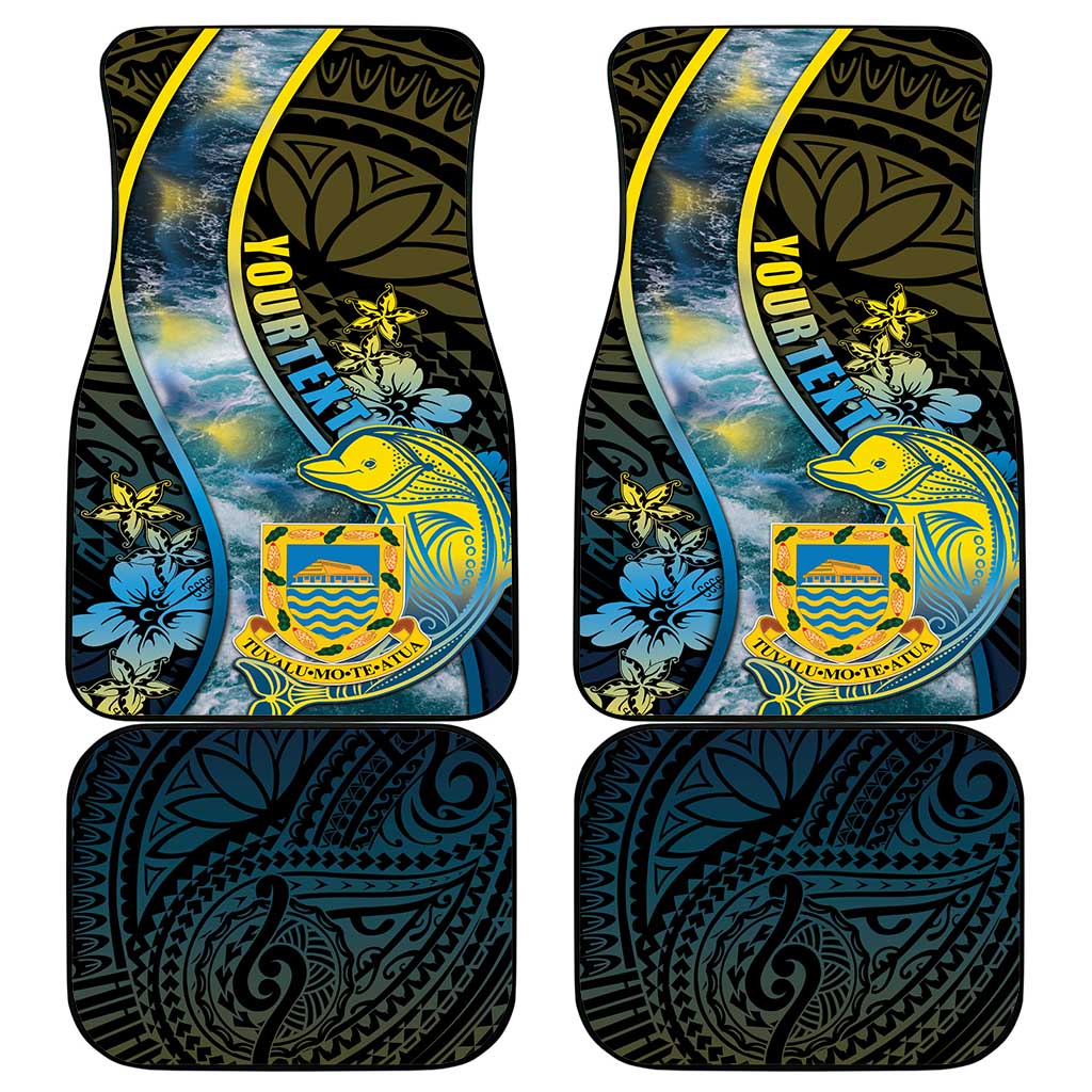 Tuvalu Car Mats Dolphin On The Waves