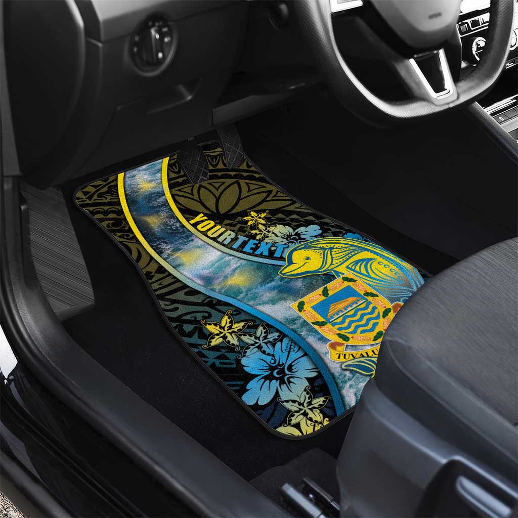 Tuvalu Car Mats Dolphin On The Waves