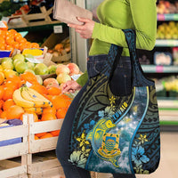 Tuvalu Grocery Bag Dolphin On The Waves