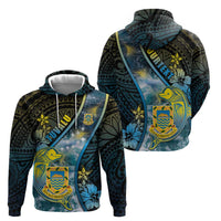 Personalised Tuvalu Hoodie Dolphin On The Waves