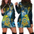 Personalised Tuvalu Hoodie Dress Dolphin On The Waves
