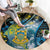 Tuvalu Round Carpet Dolphin On The Waves