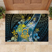 Tuvalu Rubber Doormat Dolphin On The Waves