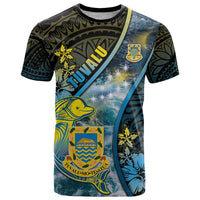 Personalised Tuvalu T Shirt Dolphin On The Waves