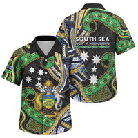 South Sea Islanders And Solomon Islands Family Matching Long Sleeve Bodycon Dress and Hawaiian Shirt Solomons Coat Of Arms And Southern Cross DT05 Son's Shirt Black - Polynesian Pride