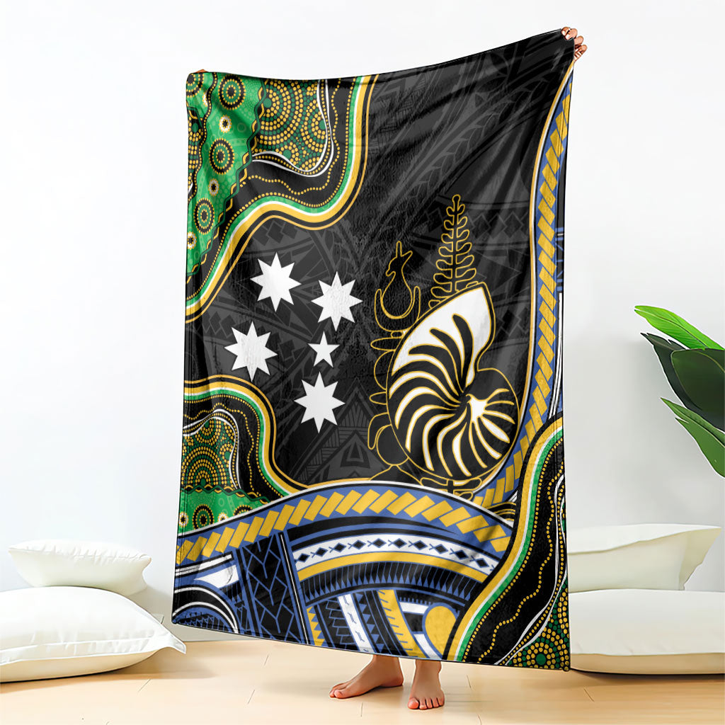 South Sea Islanders And New Caledonia Blanket Nautilus Shell Southern Cross Tribal Pattern DT05 - Polynesian Pride