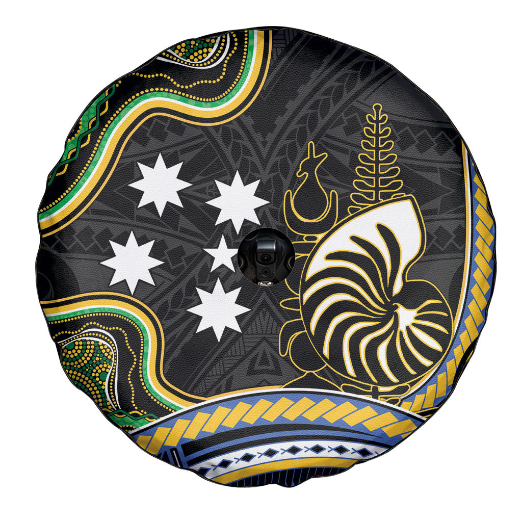 South Sea Islanders And New Caledonia Spare Tire Cover Nautilus Shell Southern Cross Tribal Pattern DT05 - Polynesian Pride