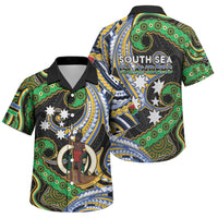South Sea Islanders And Vanuatu Family Matching Summer Maxi Dress and Hawaiian Shirt Boar Tusk Warrior Southern Tribal Pattern DT05 Son's Shirt Black - Polynesian Pride