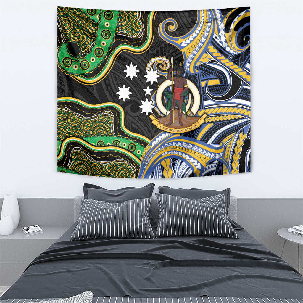 South Sea Islanders And Vanuatu Tapestry Boar Tusk Warrior Southern Tribal Pattern DT05 - Polynesian Pride