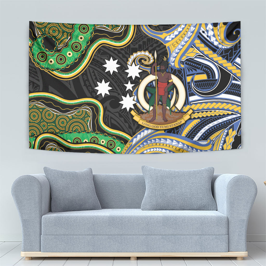 South Sea Islanders And Vanuatu Tapestry Boar Tusk Warrior Southern Tribal Pattern DT05 - Polynesian Pride