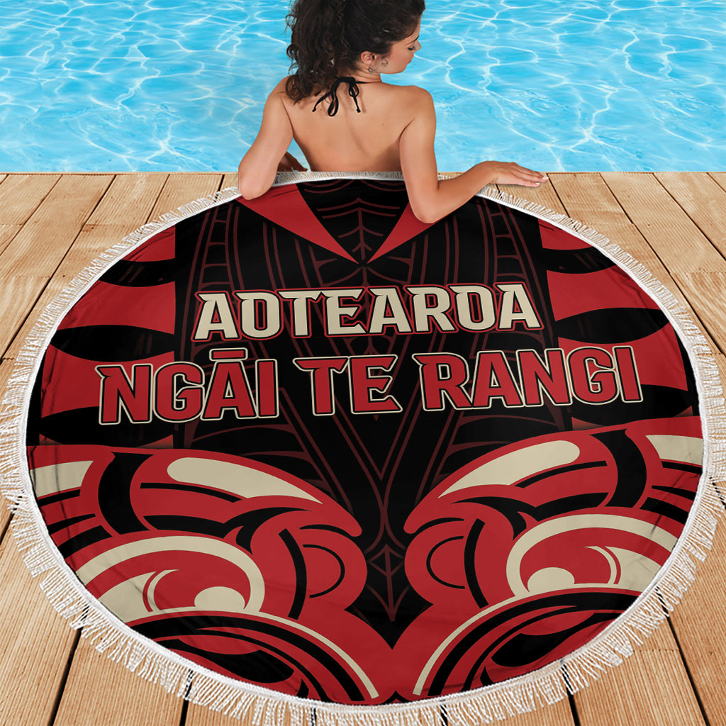 Aotearoa Ngai Te Rangi Beach Blanket New Zealand Traditional Maori Pattern DT05 - Polynesian Pride