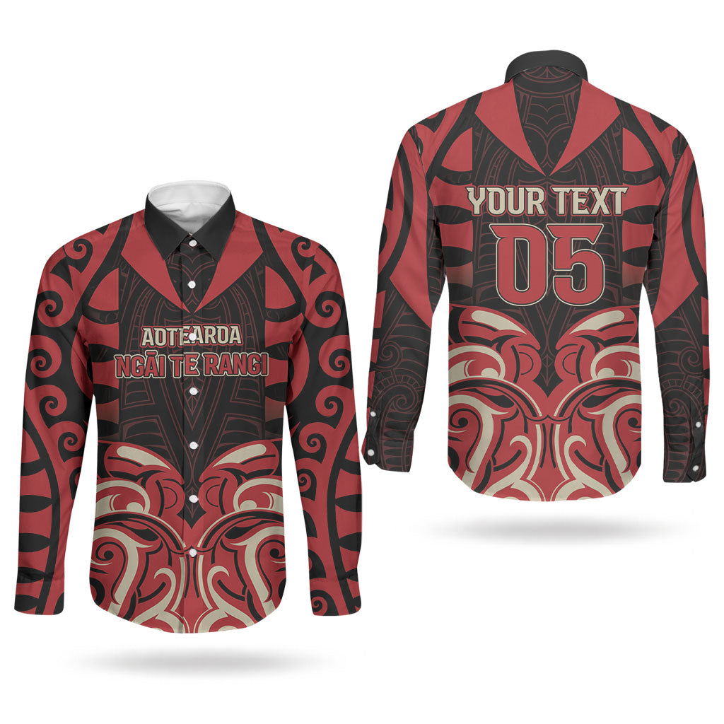 Custom Aotearoa Ngai Te Rangi Couples Matching Mermaid Dress and Long Sleeve Button Shirt New Zealand Traditional Maori Pattern DT05 - Polynesian Pride