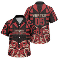 Custom Aotearoa Ngai Te Rangi Family Matching Mermaid Dress and Hawaiian Shirt New Zealand Traditional Maori Pattern DT05 Son's Shirt Red - Polynesian Pride