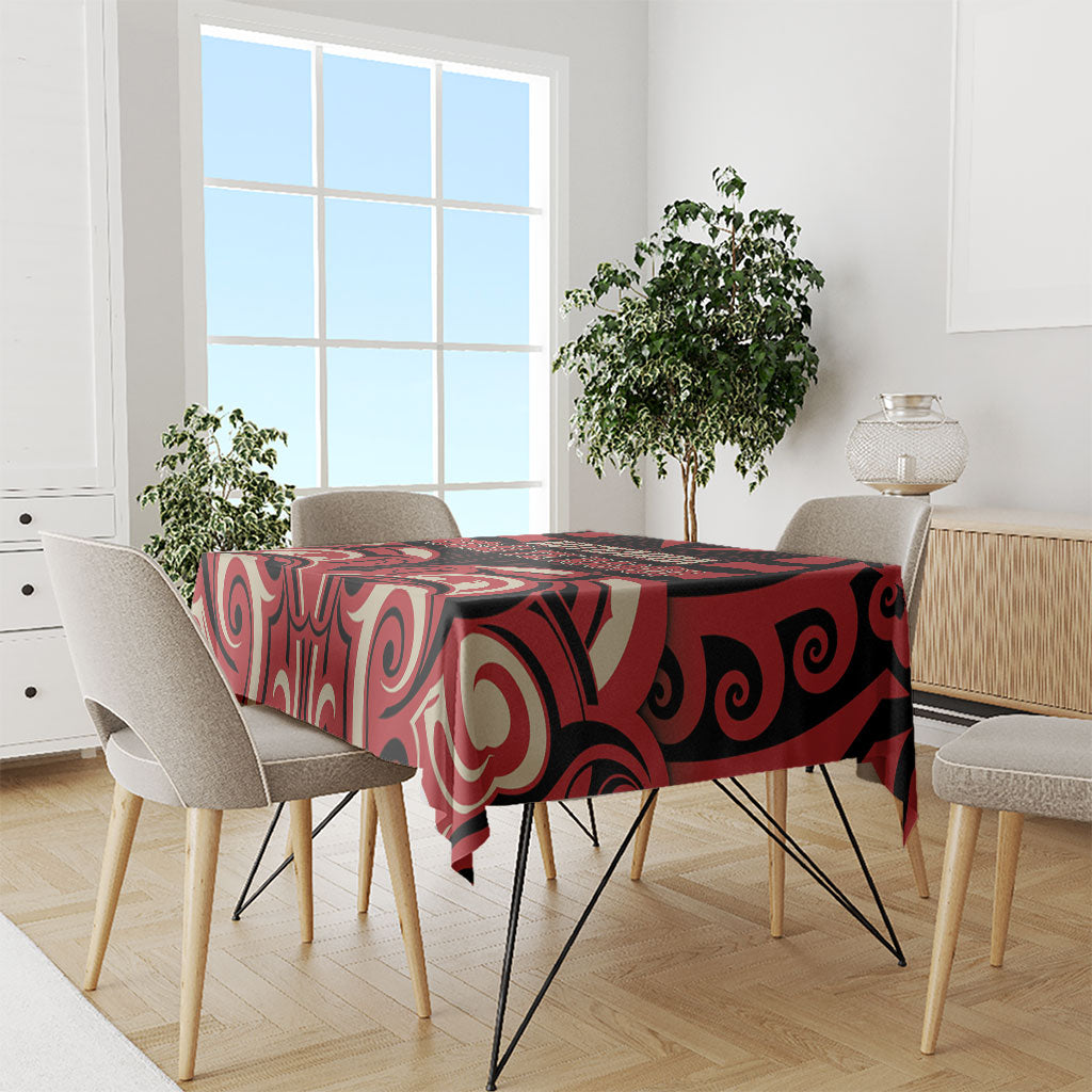 Aotearoa Ngai Te Rangi Tablecloth New Zealand Traditional Maori Pattern DT05 - Polynesian Pride