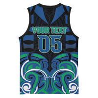 Custom Aotearoa Ngati Ranginui Basketball Jersey New Zealand Traditional Maori Pattern DT05 - Polynesian Pride