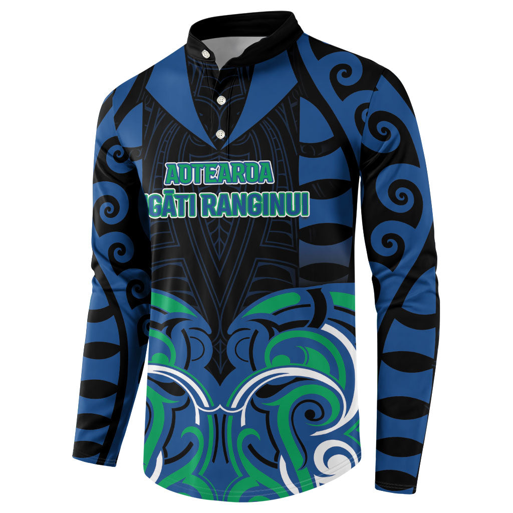 Custom Aotearoa Ngati Ranginui Button Sweatshirt New Zealand Traditional Maori Pattern DT05 - Polynesian Pride