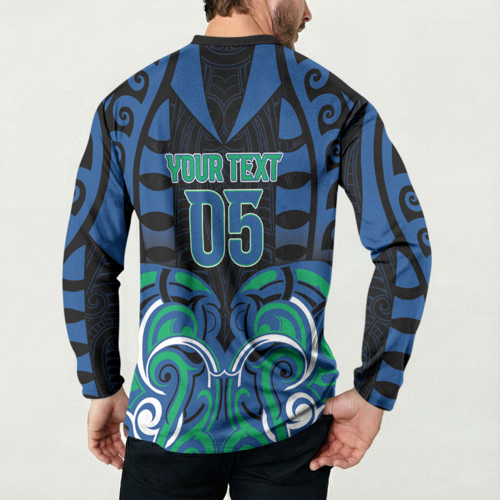 Custom Aotearoa Ngati Ranginui Button Sweatshirt New Zealand Traditional Maori Pattern DT05 - Polynesian Pride