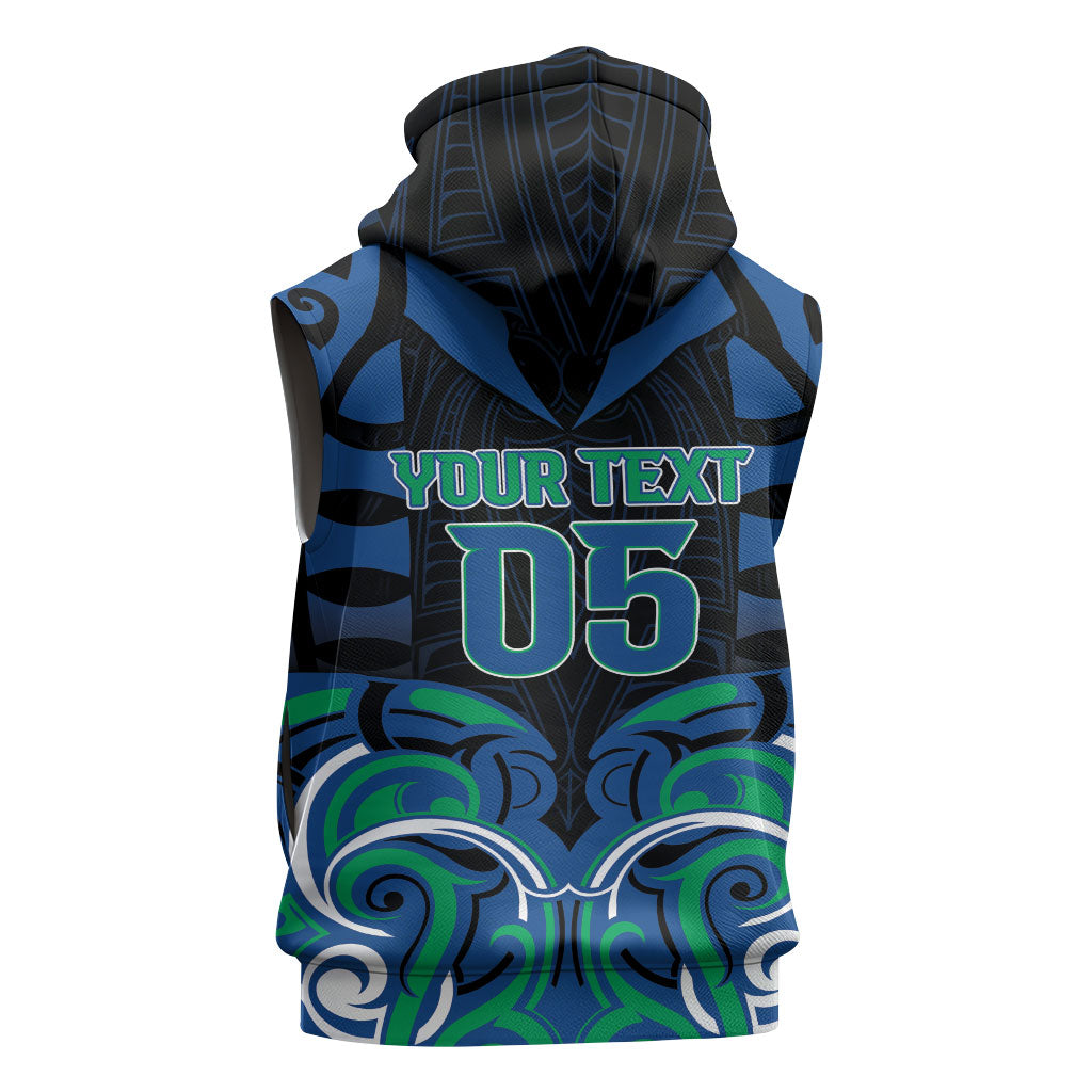 Custom Aotearoa Ngati Ranginui Sleeveless Zip Hoodie New Zealand Traditional Maori Pattern DT05 - Polynesian Pride