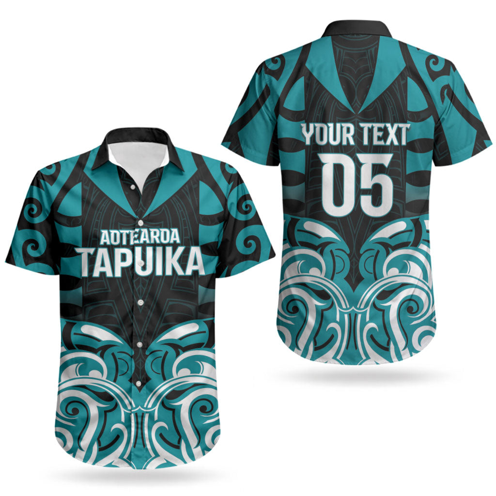 Custom Aotearoa Tapuika Couples Matching Short Sleeve Bodycon Dress and Hawaiian Shirt New Zealand Traditional Maori Pattern DT05 - Polynesian Pride