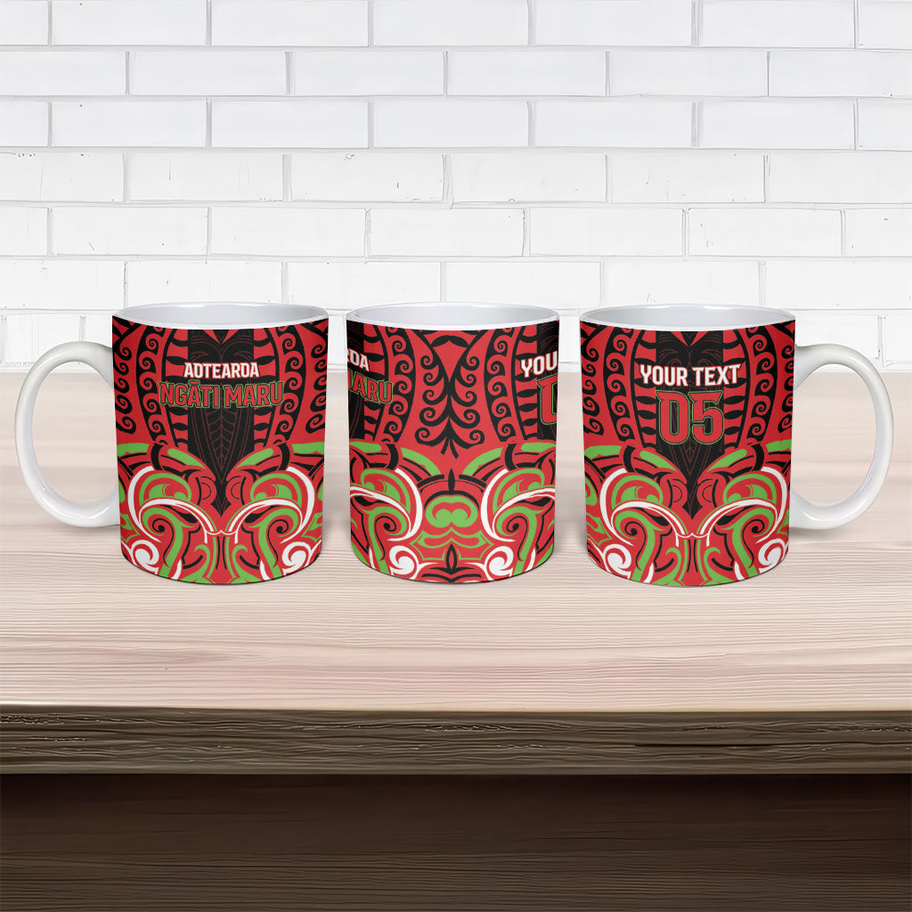 Custom Aotearoa Ngati Maru Ceramic Mug New Zealand Traditional Maori Pattern DT05 - Polynesian Pride