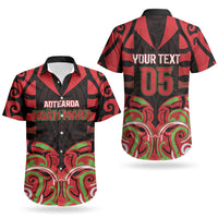 Custom Aotearoa Ngati Maru Couples Matching Off The Shoulder Long Sleeve Dress and Hawaiian Shirt New Zealand Traditional Maori Pattern DT05 - Polynesian Pride