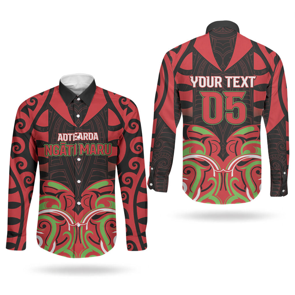 Custom Aotearoa Ngati Maru Couples Matching Short Sleeve Bodycon Dress and Long Sleeve Button Shirt New Zealand Traditional Maori Pattern DT05 - Polynesian Pride