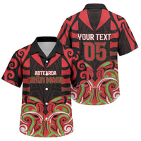 Custom Aotearoa Ngati Maru Family Matching Mermaid Dress and Hawaiian Shirt New Zealand Traditional Maori Pattern DT05 Son's Shirt Red - Polynesian Pride