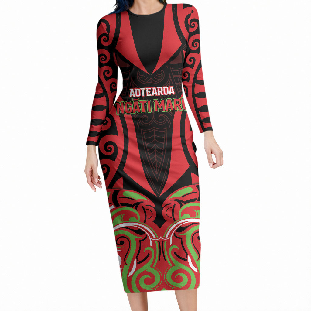 maori design dress Custom Aotearoa Ngati Maru Long Sleeve Bodycon New Zealand Traditional Pattern Fashion Banana Republic | Dresses Size:3Xlarge apple-cider-vinegar