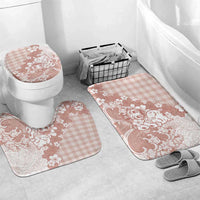Beige Palaka Hawaiian And Japanese Bathroom Set Maneki Neko And Sakura Bloom