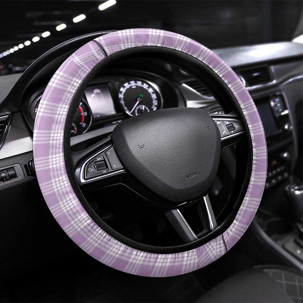 Purple Palaka Hawaiian And Japanese Steering Wheel Cover Maneki Neko And Sakura Bloom