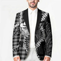 Black Hawaii Palaka Cowboy Turtle Blazer Hawaiian Paniolo Puakenikeni Maile Lei DT05 - Polynesian Pride