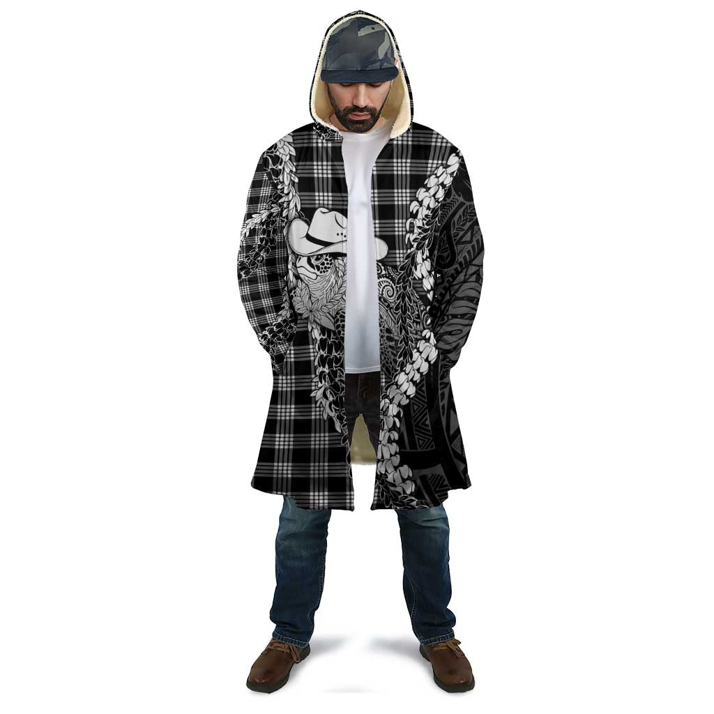 Black Hawaii Palaka Cowboy Turtle Cloak Hawaiian Paniolo Puakenikeni Maile Lei