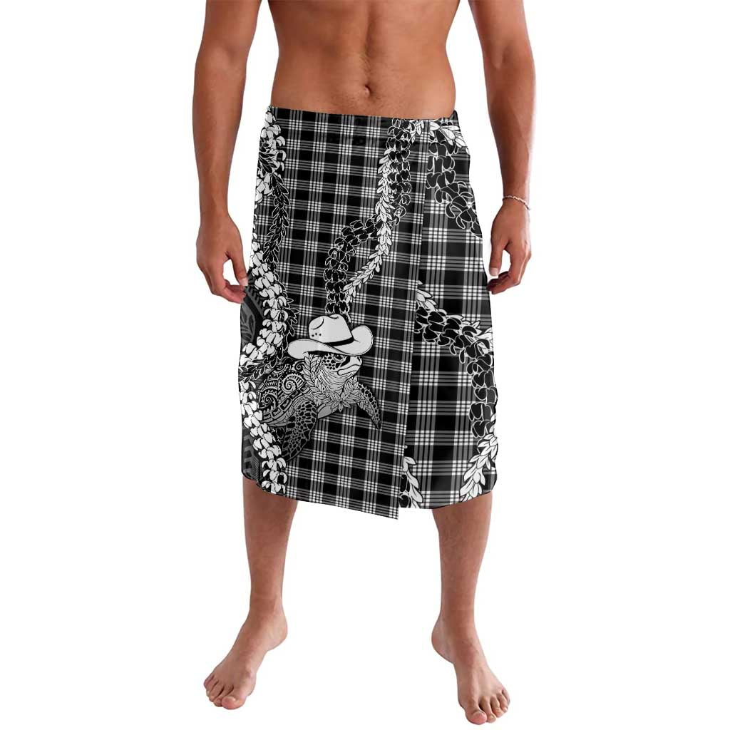Black Hawaii Palaka Cowboy Turtle Lavalava Hawaiian Paniolo Puakenikeni Maile Lei