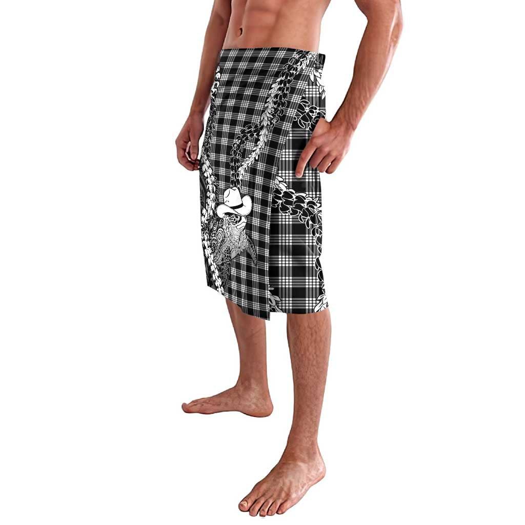 Black Hawaii Palaka Cowboy Turtle Lavalava Hawaiian Paniolo Puakenikeni Maile Lei