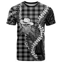 Black Hawaii Palaka Cowboy Turtle T Shirt Hawaiian Paniolo Puakenikeni Maile Lei