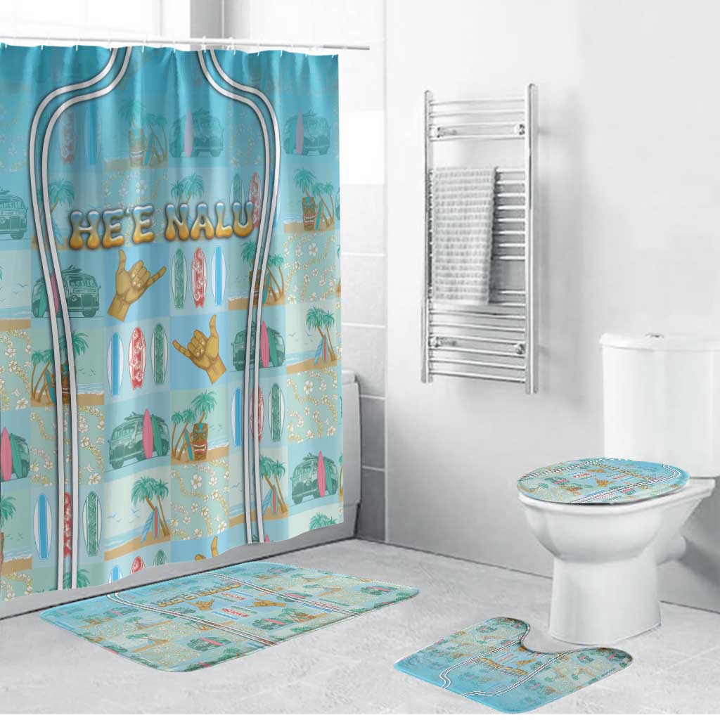 Hawaii Surfing Bathroom Set He'e Nalu