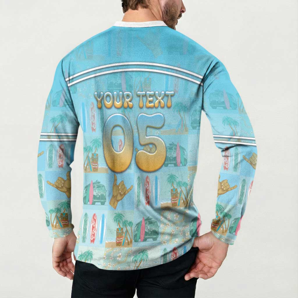 Custom Hawaii Surfing Button Sweatshirt He'e Nalu DT05 - Polynesian Pride