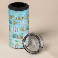 Custom Hawaii Surfing 4 in 1 Can Cooler Tumbler He'e Nalu