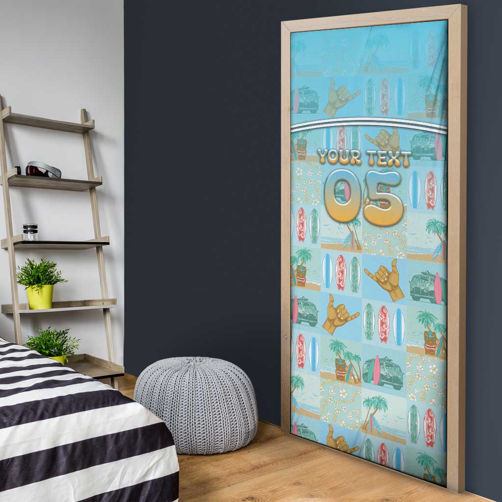 Custom Hawaii Surfing Door Cover He'e Nalu