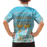 Custom Hawaii Surfing Family Matching Tank Maxi Dress and Hawaiian Shirt He'e Nalu