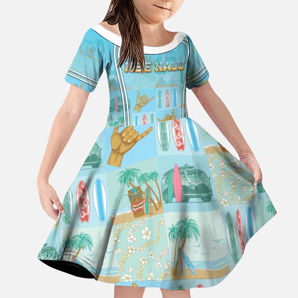 Custom Hawaii Surfing Family Matching Tank Maxi Dress and Hawaiian Shirt He'e Nalu
