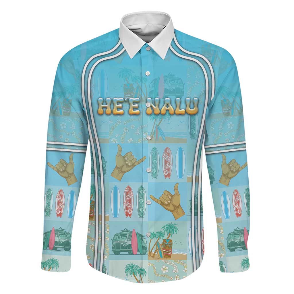 Custom Hawaii Surfing Family Matching Tank Maxi Dress and Hawaiian Shirt He'e Nalu