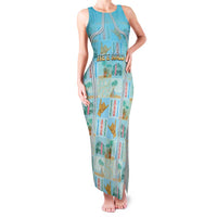 Custom Hawaii Surfing Family Matching Tank Maxi Dress and Hawaiian Shirt He'e Nalu