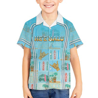 Custom Hawaii Surfing Family Matching Tank Maxi Dress and Hawaiian Shirt He'e Nalu