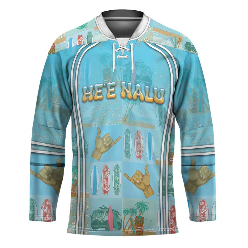 Custom Hawaii Surfing Hockey Jersey He'e Nalu