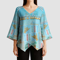 Custom Hawaii Surfing Kimono Sleeve Blouse He'e Nalu