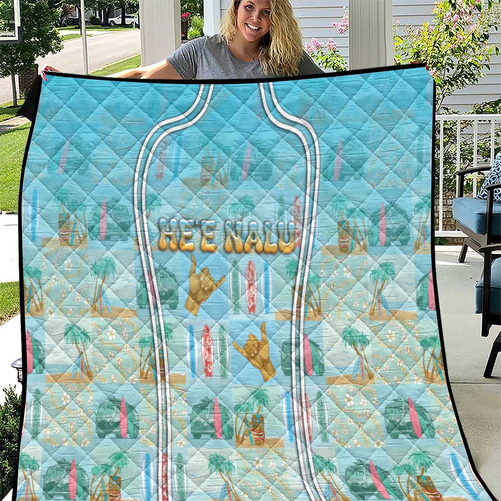Hawaii Surfing Quilt He'e Nalu DT05 Blue - Polynesian Pride