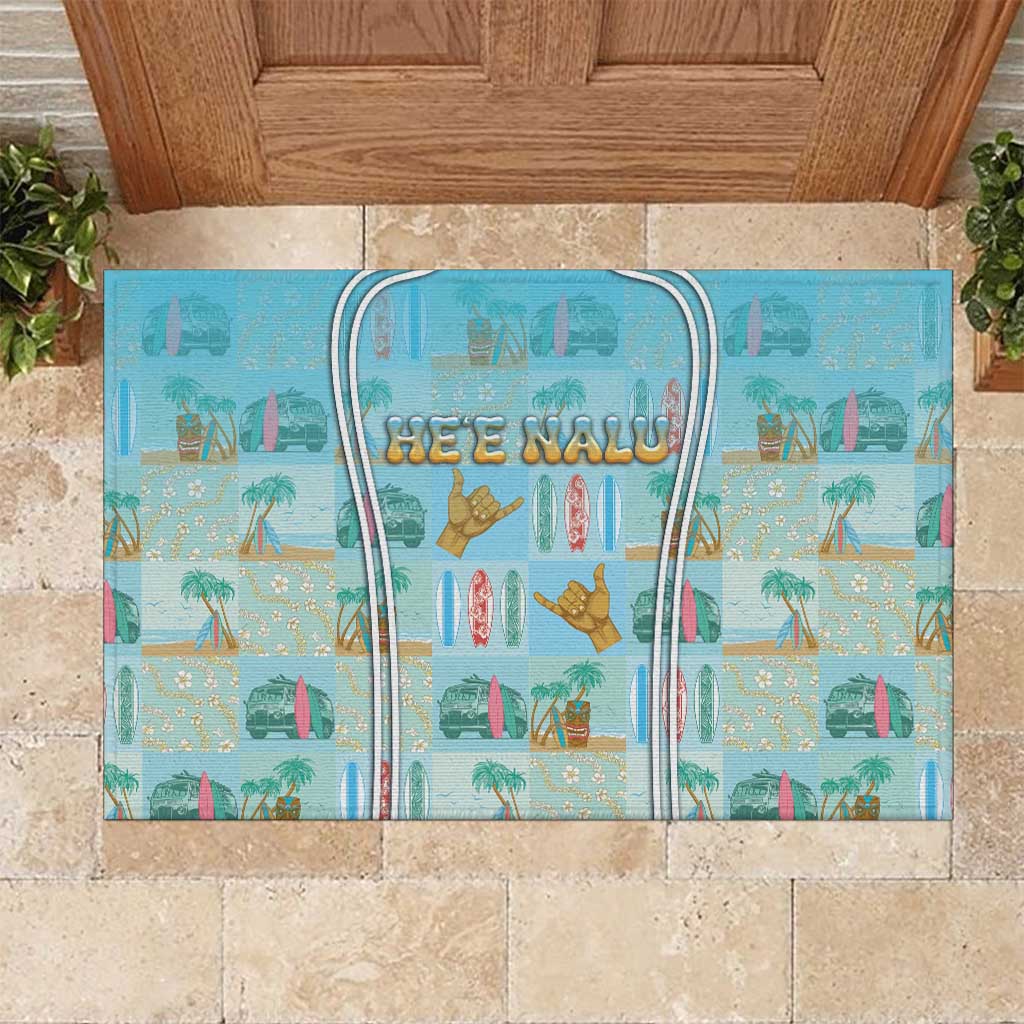 Hawaii Surfing Rubber Doormat He'e Nalu