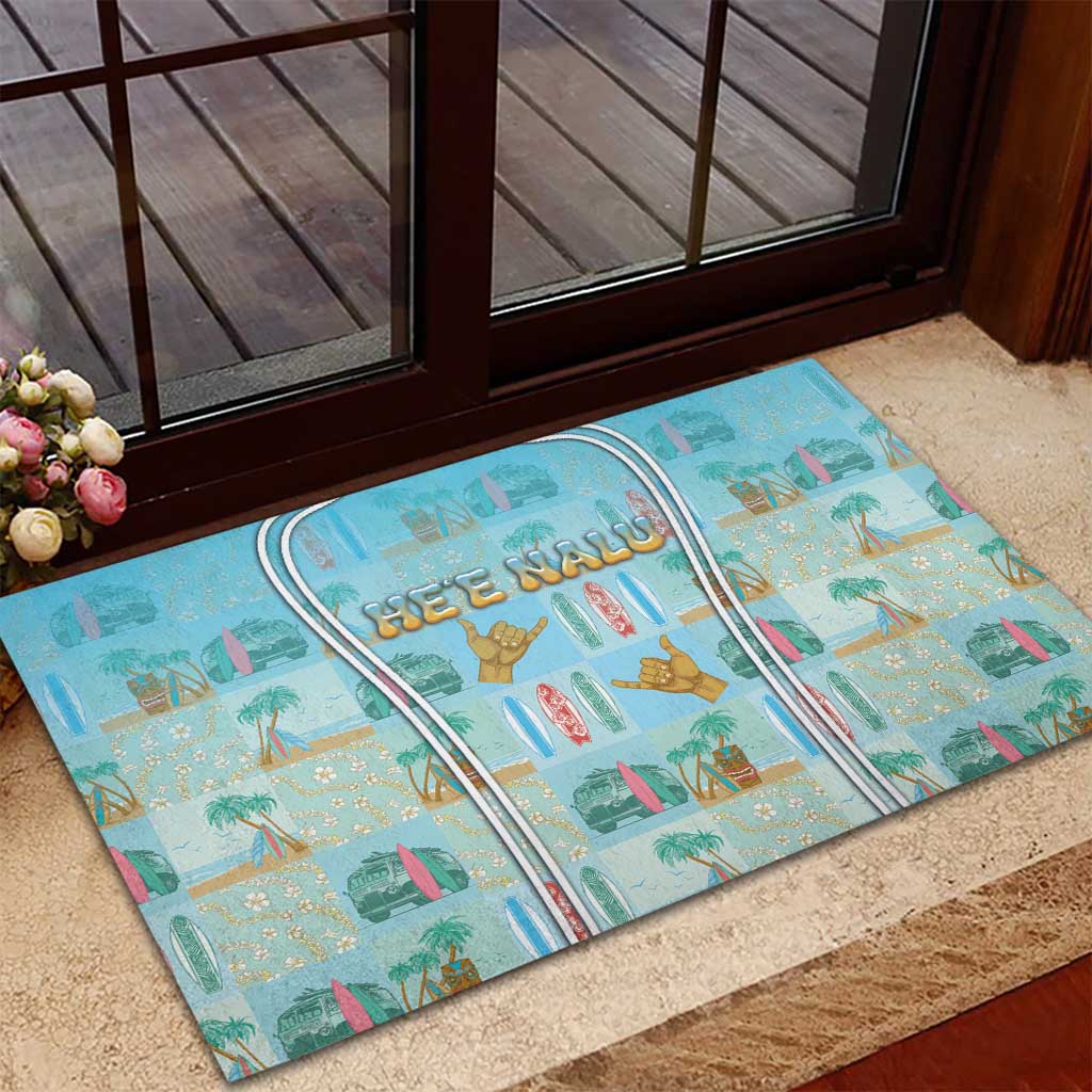 Hawaii Surfing Rubber Doormat He'e Nalu