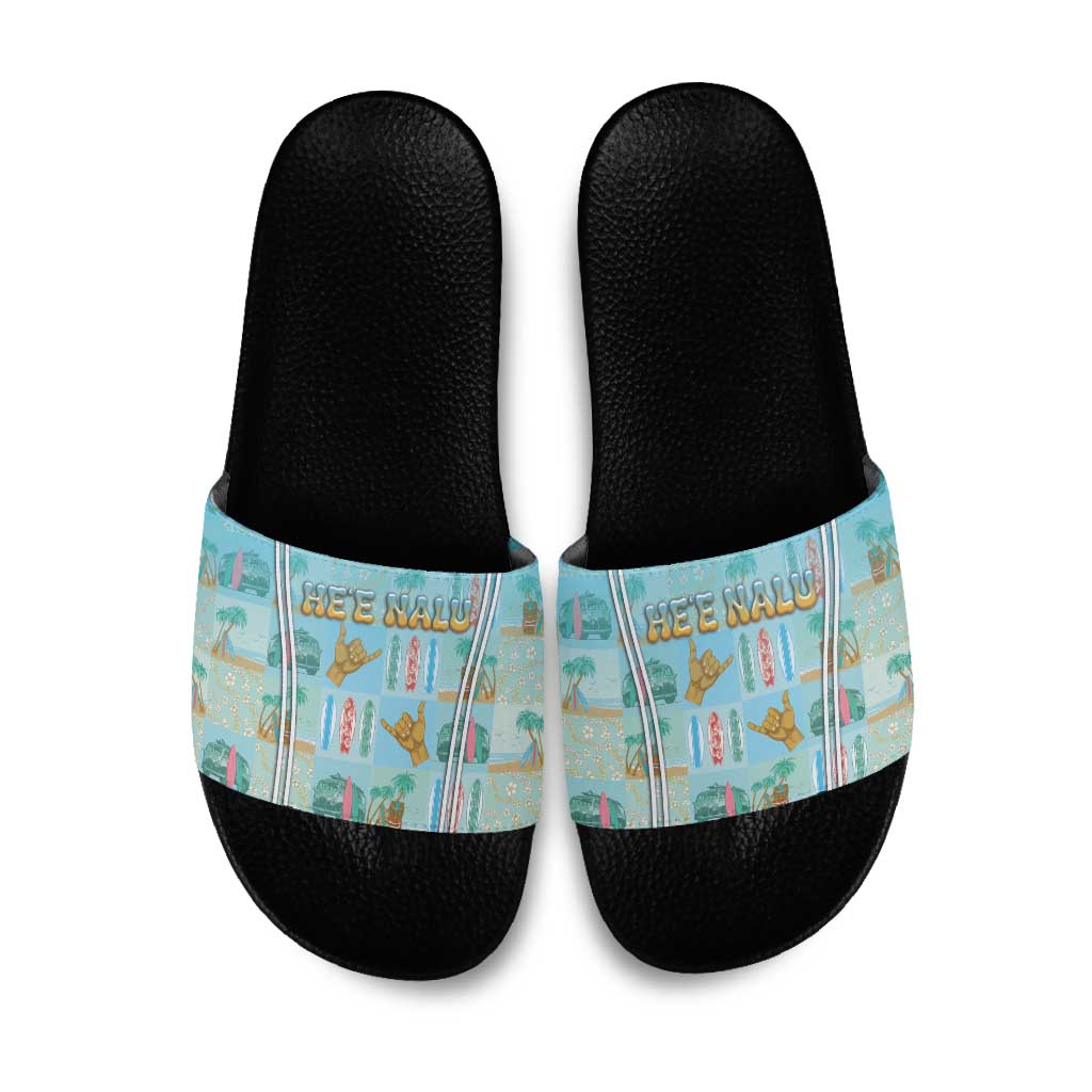 Hawaii Surfing Slide Sandals He'e Nalu DT05 Blue - Polynesian Pride